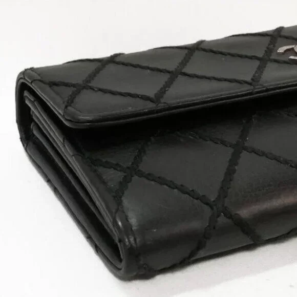 Authentic CHANEL CC Wild Stitch Lambskin Wallet on Chain Shoulder Crossbody - Picture 6 of 15